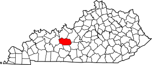 Map Of Kentucky Highlighting Grayson County