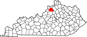 Map Of Kentucky Highlighting Henry County