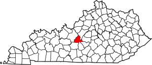 Map Of Kentucky Highlighting Larue County