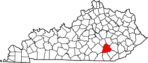 Map Of Kentucky Highlighting Laurel County