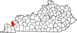 Map Of Kentucky Highlighting Livingston County