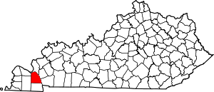 Map Of Kentucky Highlighting Marshall County