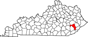 Map Of Kentucky Highlighting Perry County