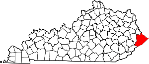 Map Of Kentucky Highlighting Pike County