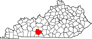 Map Of Kentucky Highlighting Warren County