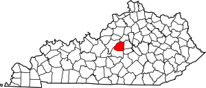 Map Of Kentucky Highlighting Washington County