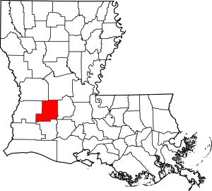 Map Of Louisiana Highlighting Allen Parish