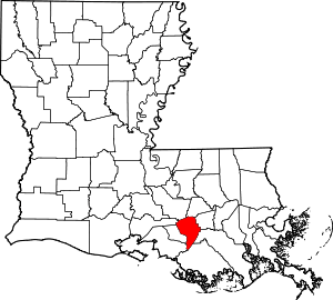 Map Of Louisiana Highlighting Assumption Parish