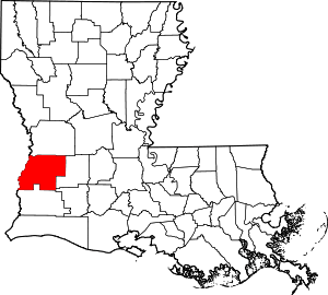 Map Of Louisiana Highlighting Beauregard Parish