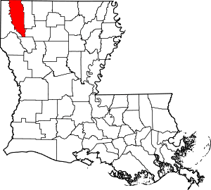 Map Of Louisiana Highlighting Bossier Parish