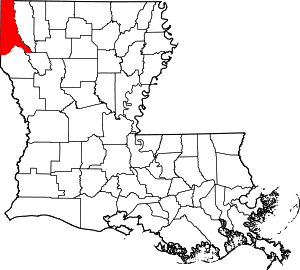 Map Of Louisiana Highlighting Caddo Parish