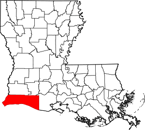 Map Of Louisiana Highlighting Cameron Parish