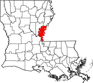 Map Of Louisiana Highlighting Concordia Parish