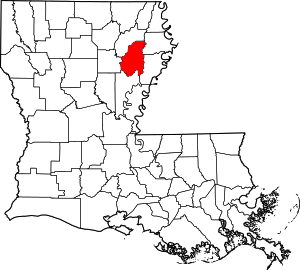 Map Of Louisiana Highlighting Franklin Parish