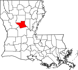 Map Of Louisiana Highlighting Grant Parish