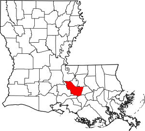 Map Of Louisiana Highlighting Iberville Parish