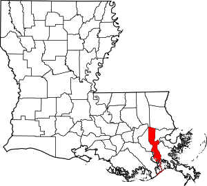 Map Of Louisiana Highlighting Jefferson Parish