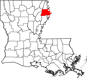 Map Of Louisiana Highlighting Madison Parish