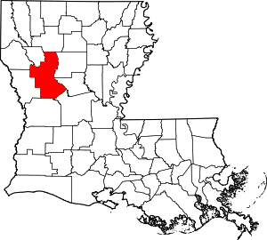 Map Of Louisiana Highlighting Natchitoches Parish