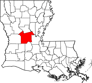 Map Of Louisiana Highlighting Rapides Parish