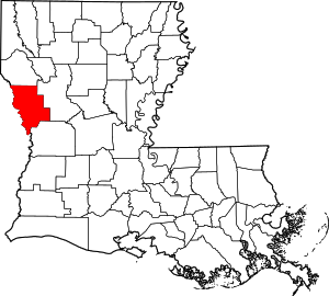 Map Of Louisiana Highlighting Sabine Parish