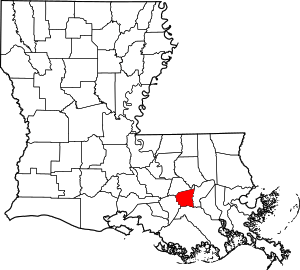 Map Of Louisiana Highlighting Saint James Parish