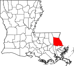 Map Of Louisiana Highlighting Saint Tammany Parish