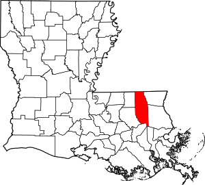 Map Of Louisiana Highlighting Tangipahoa Parish