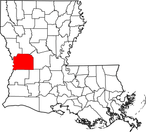 Map Of Louisiana Highlighting Vernon Parish