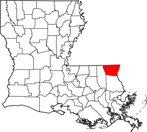 Map Of Louisiana Highlighting Washington Parish