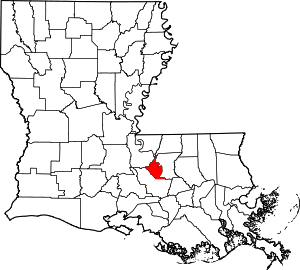 Map Of Louisiana Highlighting West Baton Rouge Parish