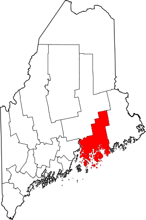 Map Of Maine Highlighting Hancock County