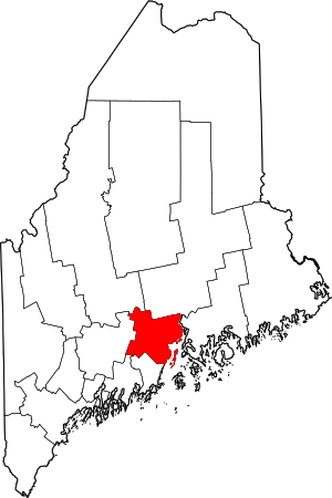 Map Of Maine Highlighting Waldo County