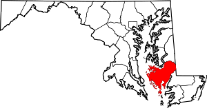 Map Of Maryland Highlighting Dorchester County