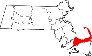 Map Of Massachusetts Highlighting Barnstable County