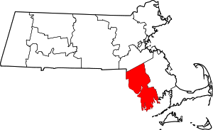 Map Of Massachusetts Highlighting Bristol County