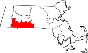 Map Of Massachusetts Highlighting Hampden County