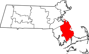 Map Of Massachusetts Highlighting Plymouth County