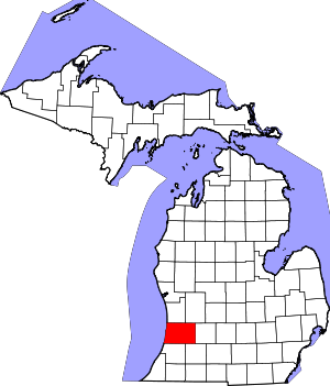 Map Of Michigan Highlighting Allegan County