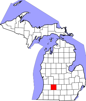 Map Of Michigan Highlighting Barry County