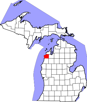 Map Of Michigan Highlighting Benzie County