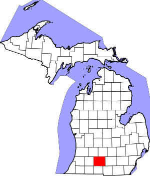 Map Of Michigan Highlighting Calhoun County