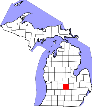 Map Of Michigan Highlighting Clinton County