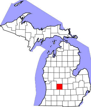Map Of Michigan Highlighting Ionia County