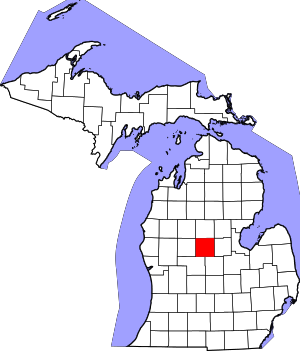 Map Of Michigan Highlighting Isabella County