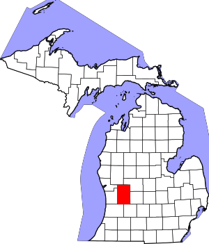 Map Of Michigan Highlighting Kent County