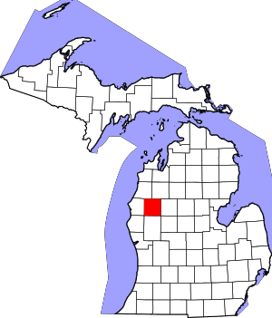 Map Of Michigan Highlighting Lake County