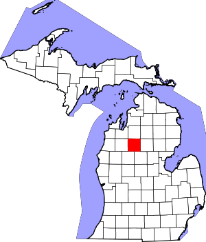 Map Of Michigan Highlighting Missaukee County