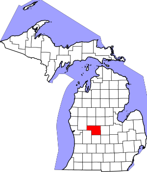 Map Of Michigan Highlighting Montcalm County