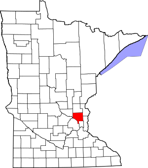 Map Of Minnesota Highlighting Anoka County